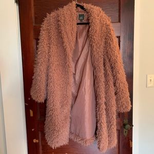 Wild Fable Blush Shaggy Open Coat/Cardigan